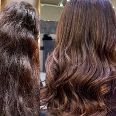 Crafting the perfect chocolate brunette is all about depth and shine. Here, I corrected uneven color to create this rich, multi-tonal look using a specific Redken Shades EQ formula (30g of 6nch, 20g of 6RB, 20g of 6N) for that glossy, expensive brunette finish.