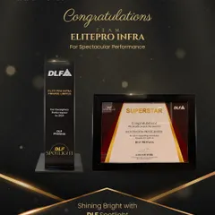 This is the 'Superstar' award from DLF, recognizing our exemplary performance in 2025. Such milestones fuel our drive to achieve even greater success for our clients in the luxury real estate market.