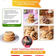 Master the art of the perfect NYC-style chunky cookie with my egg-free masterclass. I'll guide you through creating a variety of flavors, from classic chocolate chunk to butterscotch pecan burst, ensuring you get that gooey center and crisp edge every time.