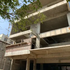 The raw concrete shell of the Timber Edge project. Our task was to give this rigid, unfinished structure a new architectural identity.