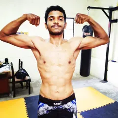 A front physique shot. Strength and conditioning are crucial for any fighter to perform at their best and prevent injuries.
