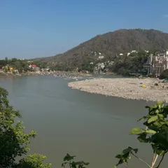 A view of the Ganga from a cafe in Rishikesh. Her gushing water sings songs of reassurance, and her presence encourages deep self-reflection.