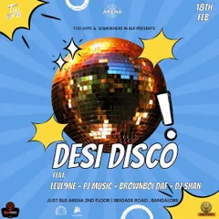 I was part of an awesome lineup for "Desi Disco" at Just BLR Arena on Brigade Road. It's always great to collaborate with other artists to create a massive party.