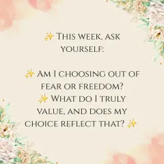 A question for self-reflection from my Tarot Tip Tuesday series. Are your choices driven by fear or by a desire for freedom? This simple question can reveal so much about what truly motivates you.