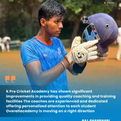 Player Raj Chaudhari shares his experience, highlighting our quality coaching, dedicated attention, and top-notch facilities. We are proud to be moving on the right direction with our players.