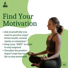 Tip 2 for consistency: Find your motivation. Keep your "why" in mind, whether it's for health, clarity, or relaxation.