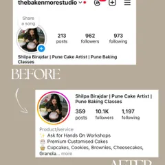 The proof is in the numbers! ✨ This is a real before and after from @thebakenmorestudio, who went from under 1,000 followers to over 10K in just six months with us. We help you optimize your profile and content to attract the right audience and achieve incredible organic Instagram growth.