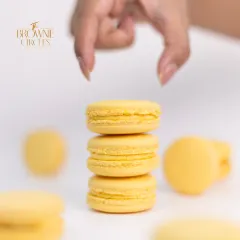 Sunshine in every bite. Our seasonal Mango Macarons are a tropical delight, perfect for brightening your day.