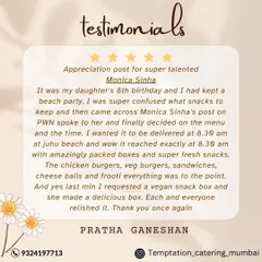 Punctuality is key, especially for a party. This client was thrilled that her order for a beach party arrived exactly on time, with fresh chicken burgers, sandwiches, and even a last-minute vegan snack box.