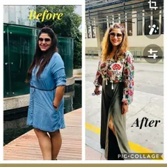 A stunning 16 kg weight loss transformation. This client's dedication to her personalized workout and nutrition plan completely reshaped her physique and boosted her confidence.