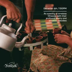 A cup of chai is an essential part of the baithak experience. It adds to the warmth and informal atmosphere, making everyone feel welcome and relaxed before the music begins.