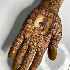 This design captures the moment of breaking the fast, a central part of the Karwa Chauth ritual. The details in the clothing and expression show my dedication to figurative art.