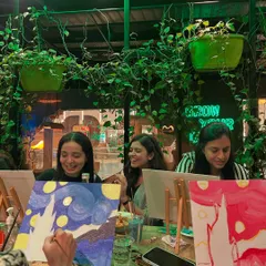 This is the vibe I love to see. Pure joy, laughter, and friends getting lost in the creative process. My workshops are a no-judgment zone, a space to relax and have fun with colors.
