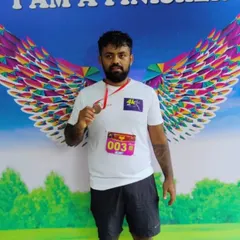 A member of our academy after completing the 4K Human Rights Day Run. Every finish line crossed is a victory.