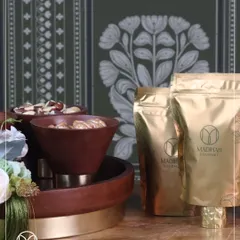 My gourmet nut collection paired with Madihah-branded pouches. This is a great option for corporate wellness gifts or as part of a larger festive hamper, combining health with luxury.