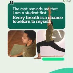 The mat reminds me that I am a student first. Every breath is a chance to return to myself. This is a core belief I hold, and seeing our students like Sharath embody it is truly rewarding. His practice reflects the journey from doing a pose to being in the pose.