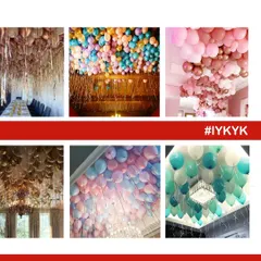 Helium balloons are a fantastic way to fill a space and add a magical touch. I offer a huge variety of colors and styles to create stunning ceiling decorations for any event.