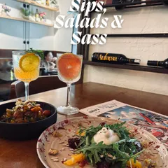 Sips, salads, and sass. A perfect combination for a light lunch or a summer evening. My cocktails are as fresh as my salads.