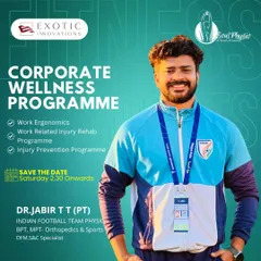 My Corporate Wellness Programs are led by top experts like Dr. Jabir T T. These programs are designed to address common workplace issues through work ergonomics training, injury rehabilitation, and proactive injury prevention strategies.