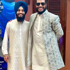 With my dearest brother Armaan Khan. We often collaborate on projects that blend classical sensibilities with modern sounds.