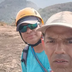 A selfie of our veteran climbers, Shyam and Kamalesh, at the top of a climb. Their experience and spirit are invaluable to our community.