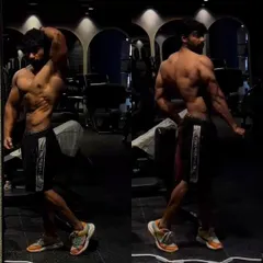 Posing is an art that displays your hard work. Here, I practice a side triceps and a back double biceps pose, two mandatory poses in men's physique and bodybuilding competitions that showcase conditioning and muscularity.