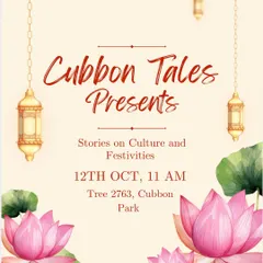 The poster for our 'Stories on Culture and Festivities' series, where we often partner with guest storytellers to explore diverse traditions and tales.