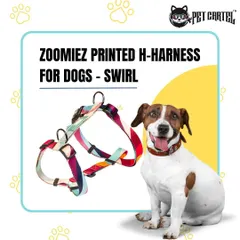 This Zoomiez printed H-harness is designed for your dog's comfort and freedom of movement. It avoids restricting the shoulders, making it a great choice for active dogs.