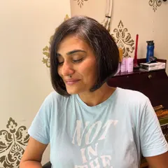 The 'after' shot. A fresh, inverted bob and 12 inches of hair donated to a great cause.