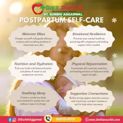 A holistic view of postpartum self-care. My guidance covers everything from skincare and emotional resilience to nutrition and building a strong support network, ensuring you feel supported in every aspect of your recovery.