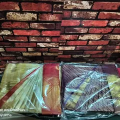 Another view of the packed sarees. This compact folding is perfect for travel, as it takes up very little space in your luggage.