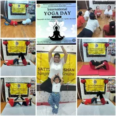 This collage captures the spirit of our International Yoga Day celebration. It shows the variety of asanas we practice, from individual poses and group exercises to fun and challenging partner yoga for all skill levels.
