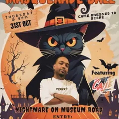 Poster for the "Nightmare on Museum Road" Halloween ball. I bring the hype, even on the scariest night of the year.