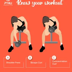Know your workout. Can you identify this exercise? It's the Concentration Curl, a great isolation movement for building peak bicep muscles.