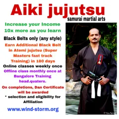 For experienced martial artists, yoga masters, or sports instructors, I offer a fast-track program to earn an additional Black Belt in Atemi Jujutsu. This hybrid course combines online and offline training to certify you as a teacher.