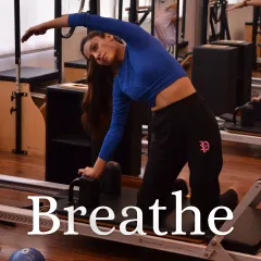 In Pilates, your breath is your superpower. It connects your mind to your body, deepens each movement, and helps you flow with control. Remember to inhale to prepare and exhale to engage.
