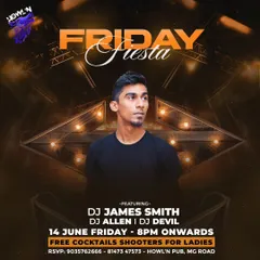 Kicking off the weekend with a "Friday Fiesta" at Howl'n Pub, MG Road. My Friday sets are all about high energy and getting everyone in the mood for the weekend.