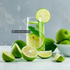 A classic Lime and Mint Cooler, a zesty and refreshing drink that is perfect for welcoming guests. It's a simple and elegant beverage choice.