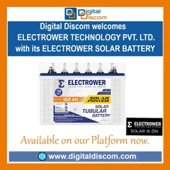 This Solar Tubular Battery from Electrower is specifically designed for solar applications, ensuring a long lifespan and reliable energy storage.