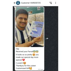 Nothing makes me happier than a happy customer. This lovely message from a client who gifted a scrapbook for her husband's birthday shows just how special these handmade gifts can make an occasion feel.