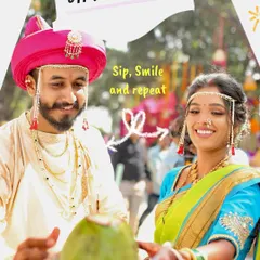It's not about chai pe charcha, it's about नारळ पाणी (Nariyal Pani) pe charcha. My coconut water stall adds a touch of tropical charm and offers a refreshing break for the happy couple and their guests.
