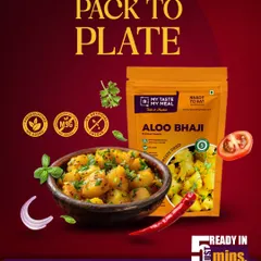 From pack to plate, it's that simple. This Aloo Bhaji is 100% natural with no MSG or artificial colors. It's the promise of quality and convenience in every packet.