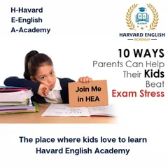 We understand that exams can be stressful for children. This graphic shares tips for parents and highlights how our Kids English Program focuses on building core skills without pressure, making learning a positive and empowering experience.