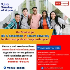 An invitation to attend a session with our International Admission Experts for end-to-end guidance. Learn from the team that helped a student get a full scholarship to Harvard.