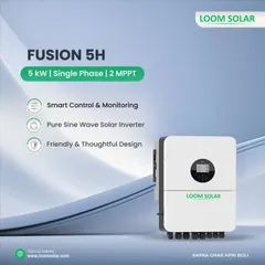 Power up your home with the Fusion 5H Hybrid Solar Inverter. This 5 kW single-phase inverter offers pure sine wave power, smart control and monitoring, and a user-friendly design for sustainable living.