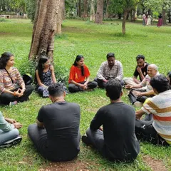 An icebreaker session in progress. We organize fun activities to help everyone connect and feel comfortable.