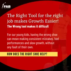 The right tool makes any job easier, and the wrong tool makes it difficult. For a young player, the wrong shoe can lead to mistakes, bad performances, and slow growth, through no fault of their own.