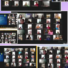 This collage shows one of my online open forum discussions on child psychology. We dive deep into what children think and feel, helping parents strengthen their bond by understanding their child's world from the inside out. It's all about cherishing parenthood together.