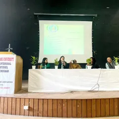 On the panel at MDU-CPAS for a discussion on 'Break The Bias'. It is crucial to engage with young minds to build a more equitable future.