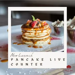 We are thrilled to launch our new Pancake Live Counter. Imagine stacks of fluffy pancakes, made fresh and served with toppings like strawberries, syrup, and whipped cream.